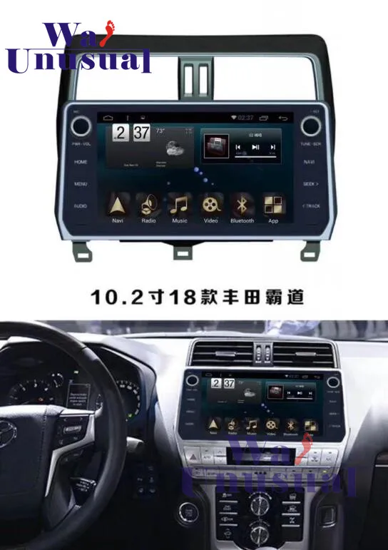 Wanuary 10 2 дюймов четырехъядерный 32G 2G RAM Android 8 1 авто GPS навигация для Toyota Prado Новинка