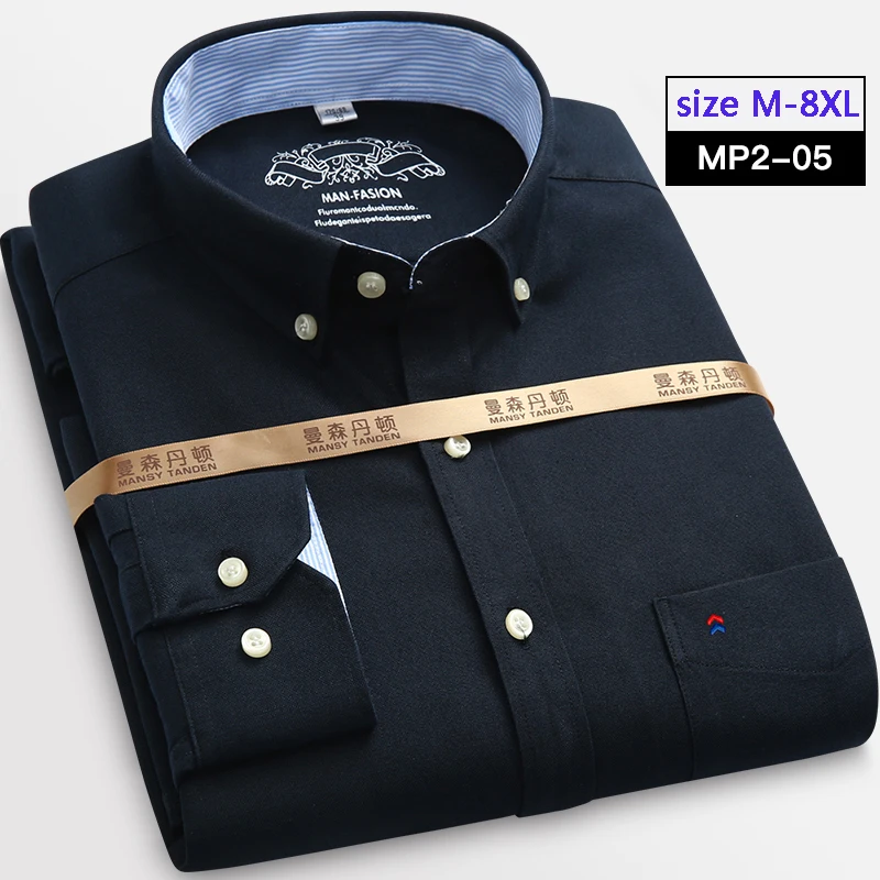 

new arrival male long-sleeve Oxford silk cloth cotton fashion shirt formal men's Plus size S M L XL 2XL 3XL4XL 5XL6XL7XL8XL