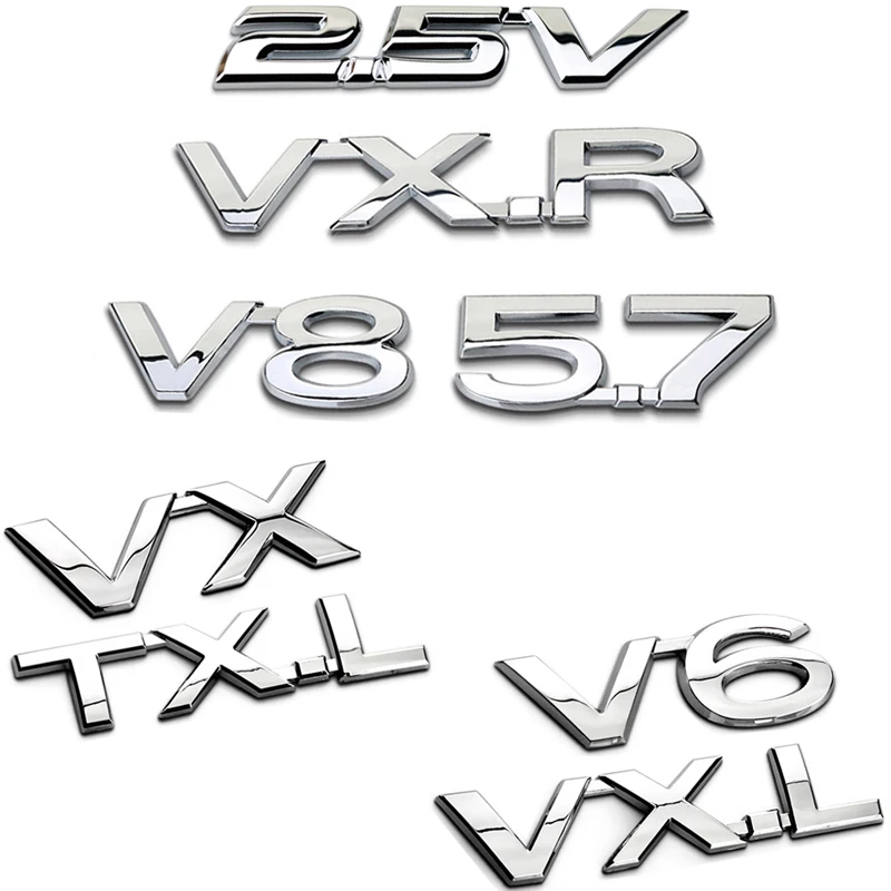 2,5 V V6 V8 VX VXR TXL VXL Эмблема для Toyota eiz Land Cruiser Prado Rav4 Tundra крышка багажника Наклейка смещение авто аксессуары