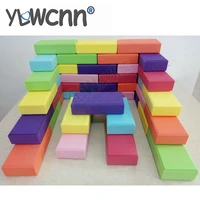 ylwcnn 20pcs eva soft toy bricks building block yoga bricks play center game indoor playground park for children