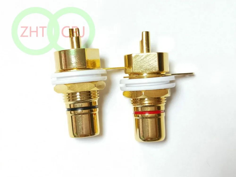 

Латунные разъемы RCA (гнездо) для монтажа на панели, 10 шт.