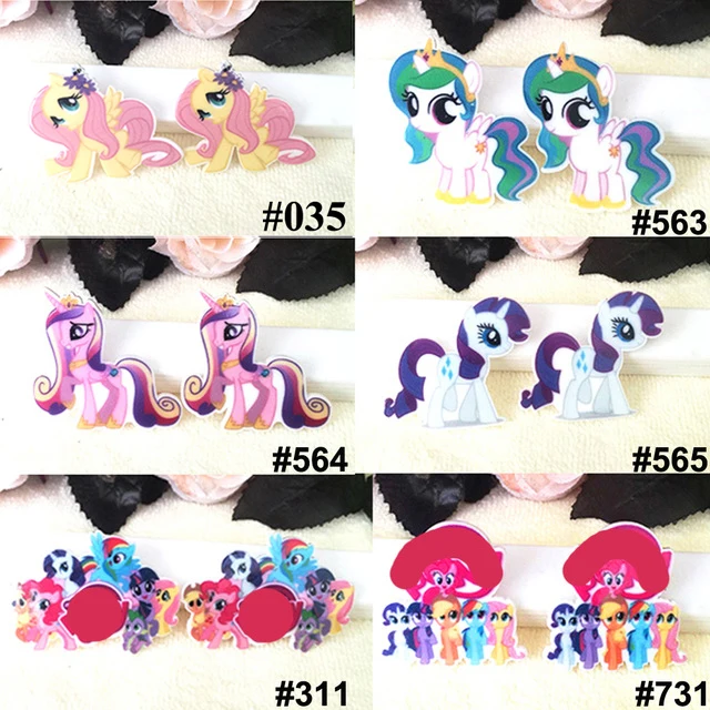60pcs Mixed Cartoon Little Horse Flatback Resin Planar Cute Unicorn Cabochon DIY Craft Embellishments For Scrapbooking | Дом и сад