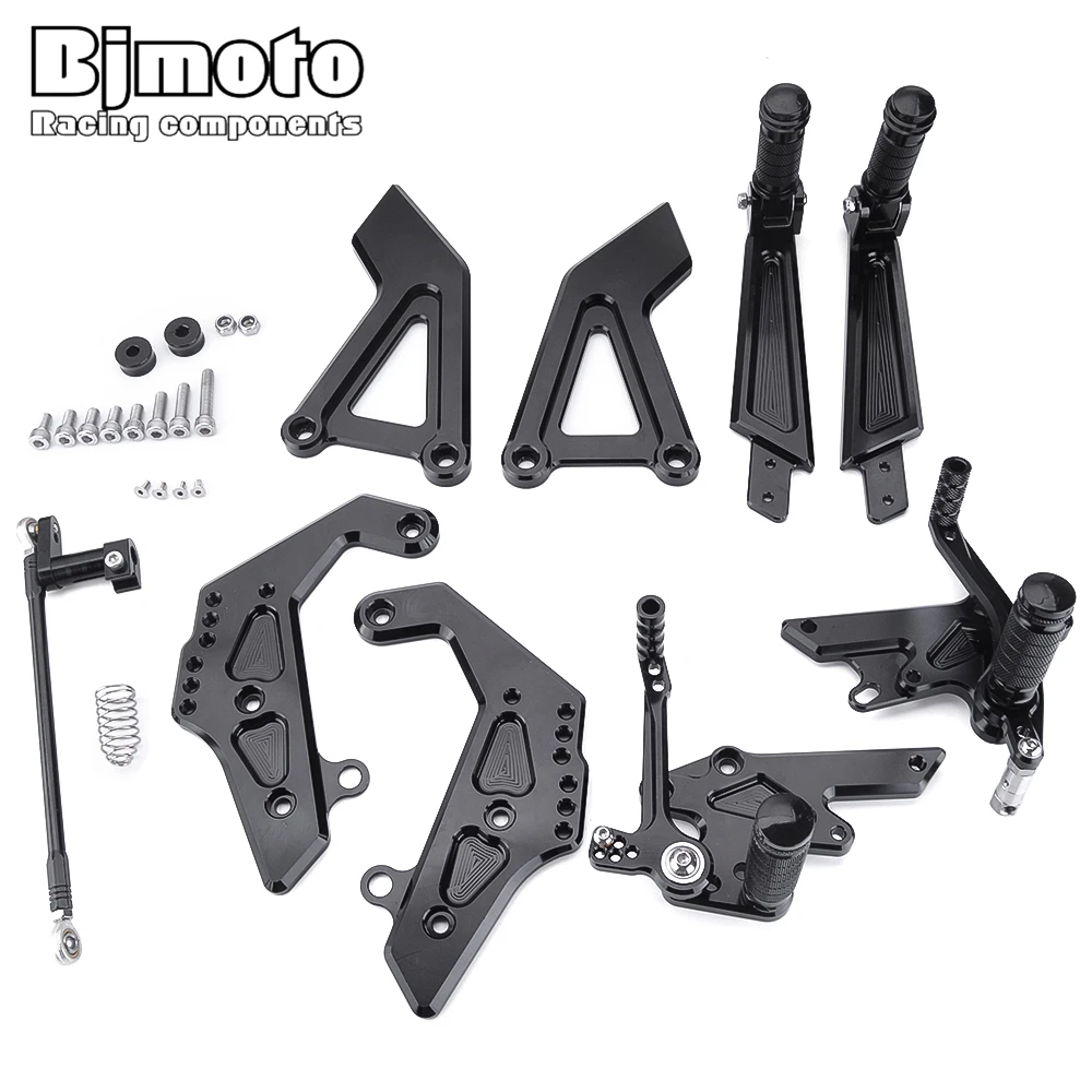 BJMOTO мотоциклетные Запчасти для Kawasaki Ninja 650R ER6F/ER-6N 12-14 мотоциклов гоночные ЧПУ Регулируемые задние комплекты задний комплект подножки