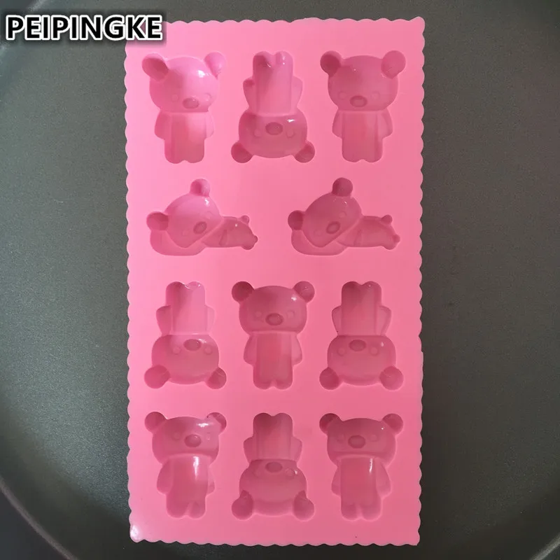 Новинка 1 шт. силиконовая форма мишка кубик льда коробка для шоколадные формы