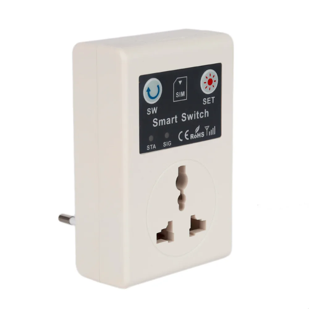 

EU 220V Phone RC Remote Wireless Control Smart Switch GSM Socket Cellphone Power Plug Household Appliance Interruptor Switches