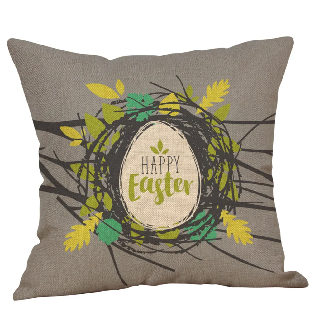 16 styles Cushion Cover Easter Cotton Square Rabbit ome Decoration maison Waist Decorative Pillowcases hrow PillowCase F300102 |