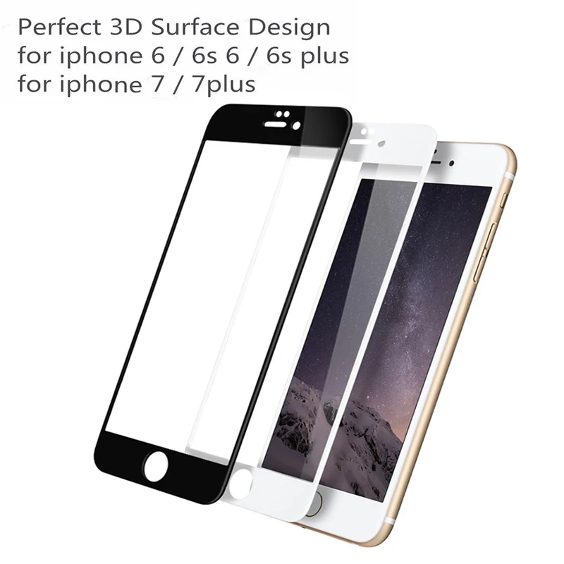 3D защита экрана с изогнутыми краями для iPhone 6S 6 9H закаленное стекло на 6s 7 8 Plus