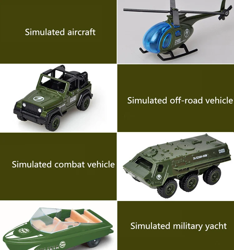 Детский Сплав ABS военная модель моделирование автомобиля Танк транспорт вертолет бронированный автомобиль литье под давлением подарок на день рождения набор игрушек