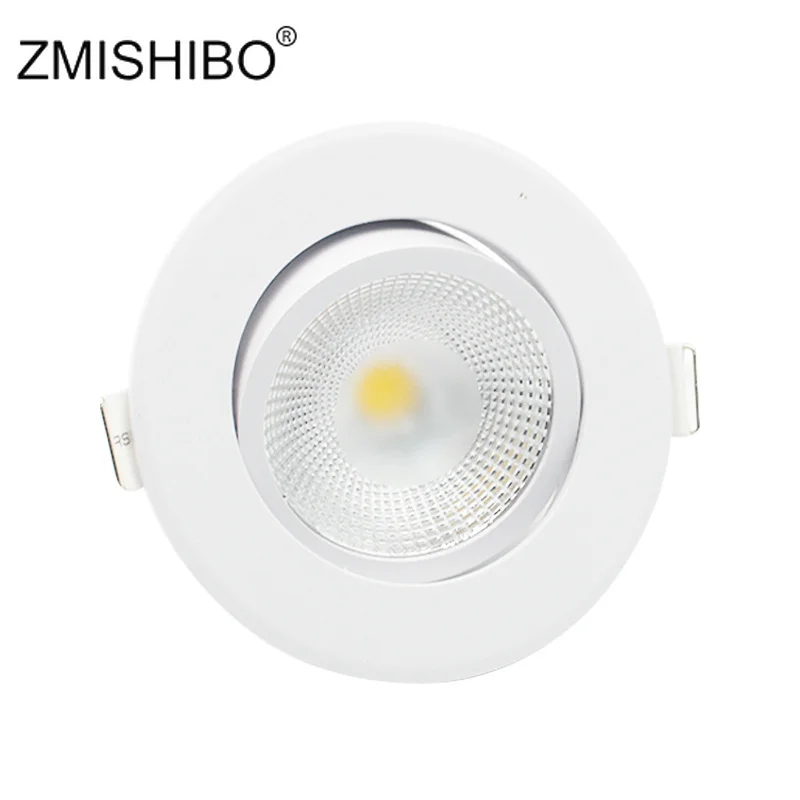 

ZMISHIBO COB LED Downlight 3/5W 110-240V 270/450lm White Ceiling Spot Lamp Warm/Cold White 55mm 75mm Cut Hole No Flicker Driver