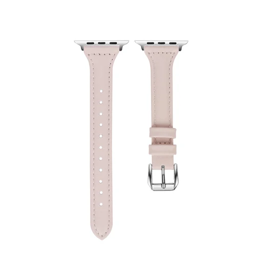 pink Ремешок для apple watch band 44 мм, 42 мм, 38 мм, 40 мм кожаный браслет, ремешок для наручных часов iwatch, ремешок series 5/4/3/2/1 ремешок на запястье - Цвет ремешка: pink
