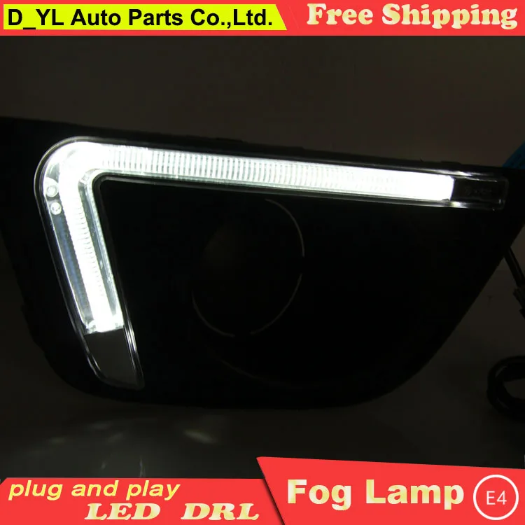 Дневные ходовые огни для стайлинга автомобиля Honda Fit LED DRL 2014-2016 противотуманные