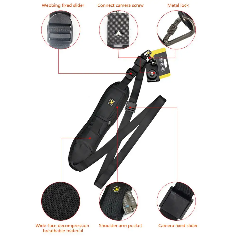 Portable Shoulder Camera Strap - DSLR Digital SLR Camera Canon Nikon Sonys Quick Rapid Accessories Neck Belt image 3
