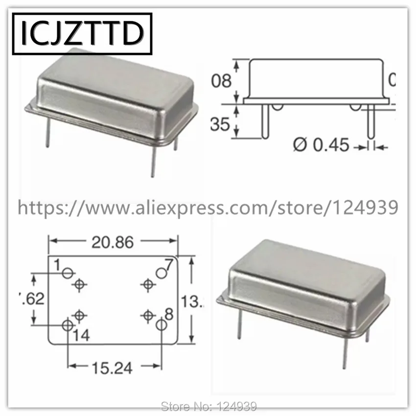 Новый 19 6608 MHZ M 20 000 20MHZ 22 1184 86mm x 13 20mm Полный размер 3 V 5V DIP-14 4Pins OSC | Обустройство дома
