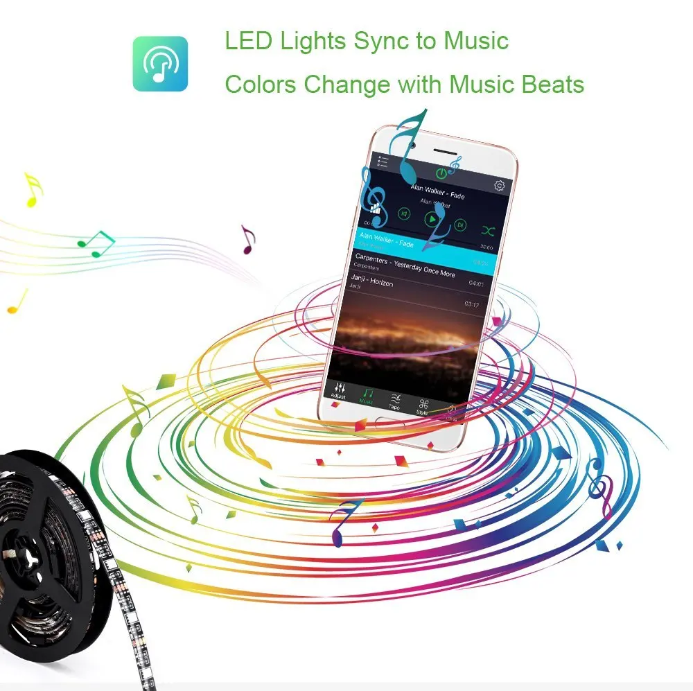 ТВ светодиодный свет Газа синхронизации музыки Цвет изменение 2 м/6.56FT 60