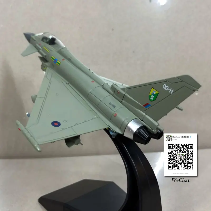 AMER 1/100 масштаб Eurofighter Typhoon EF-2000 мультирольный истребитель литой под давлением металлический военный самолет модель игрушки для коллекции, подарок