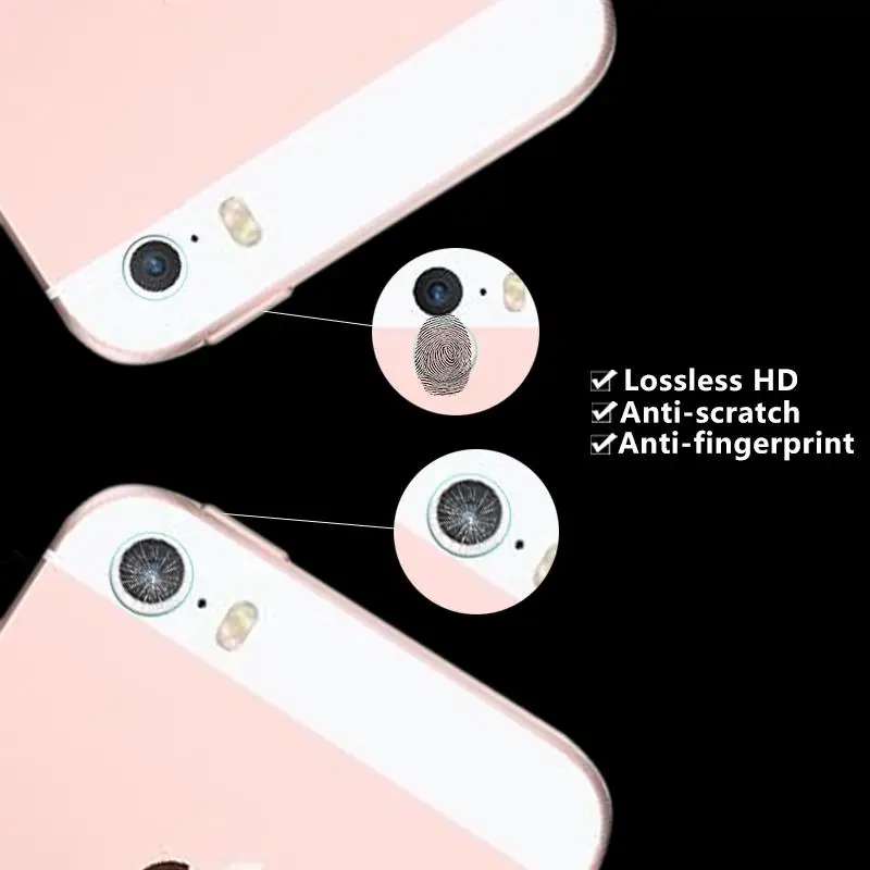Противоударная задняя камера из закаленного стекла пленка для iPhone 5s стеклянная SE