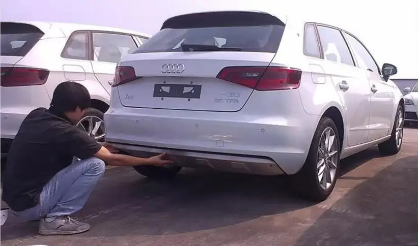 Подходит для Audi A3 хэтчбек 2014-2018 задний бампер диффузор Бамперы автомобиля губ