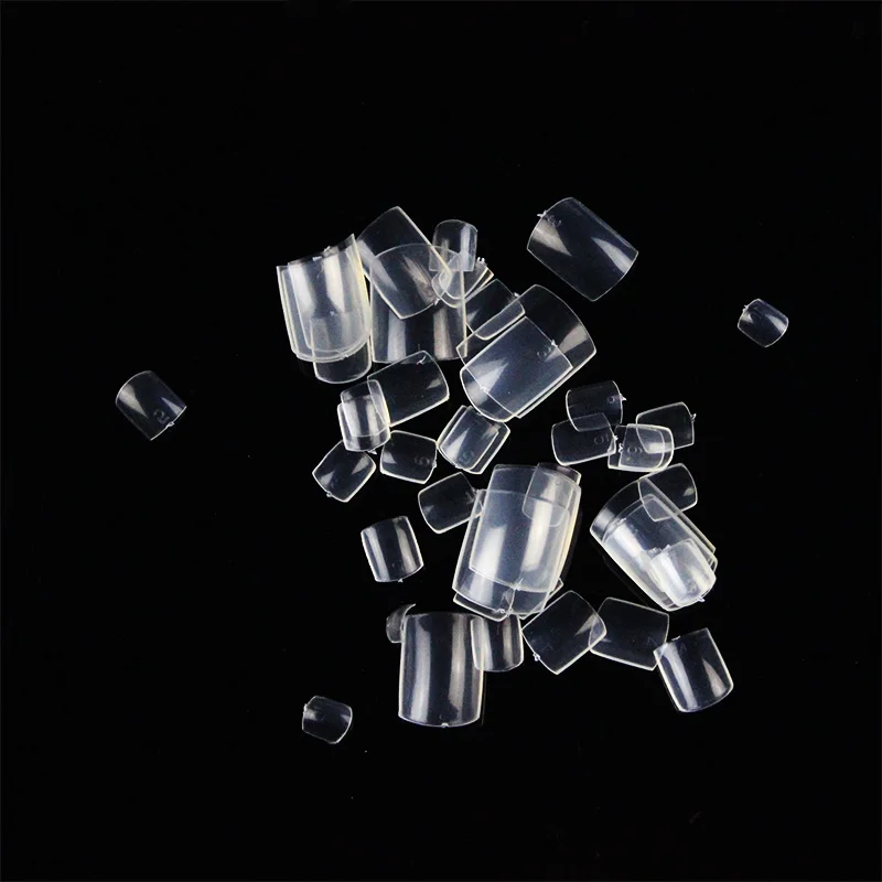 clear full tips Искусственные ногти, художественные кончики пальцев, искусственные кончики пальцев, Pieds Tipsie, ложные дизайнерские короткие стилеты, ногти на ногах, искусственный Французский, ногти на ногах, Nepnagels - Цвет: clear full tips
