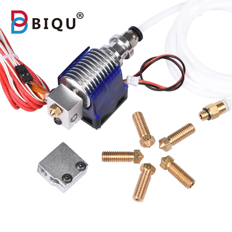 3D принтер BIQU DIY 2017 J head Hotend с вентилятором для 1 75/3 0 мм 12 в V6 bowden волоконный