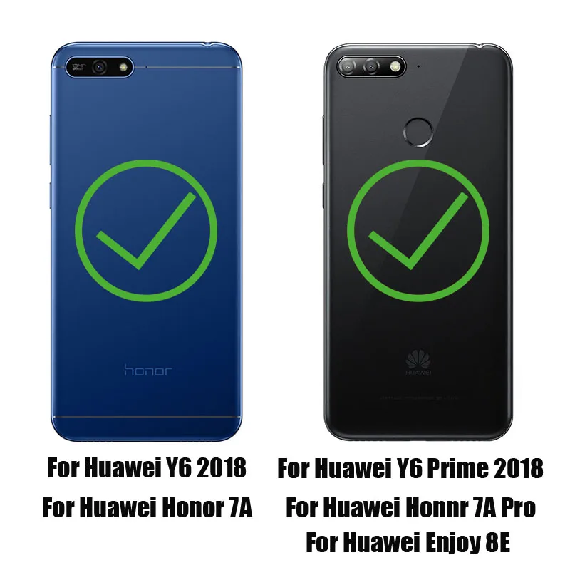 Чехол для Huawei Honor 7A Pro Y6 2018 5 7 дюйма задняя крышка 3 в 1 Роскошный чехол телефона Enjoy 8E
