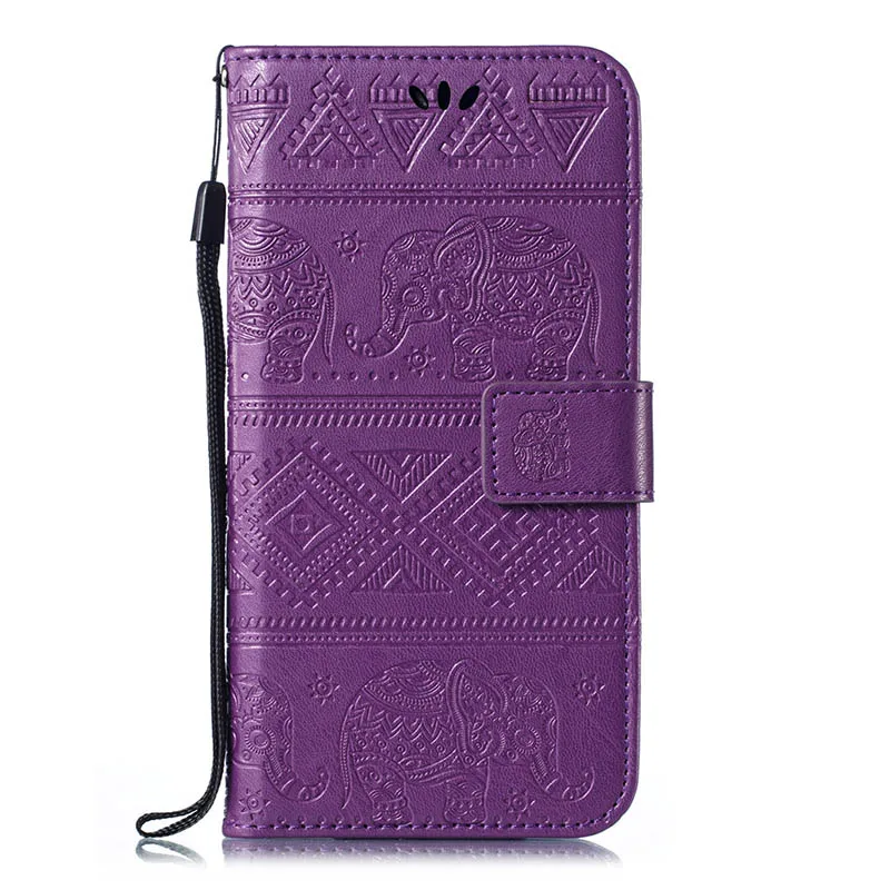 Purple-LD Чехол для телефона со слоном для iPhone XS Max Xr X 10 8 7 6 6s Plus 5 5S SE чехол для карт samsung Galaxy S10e S10 S9 S8 S7 S6 Edge - Цвет: Purple-LD
