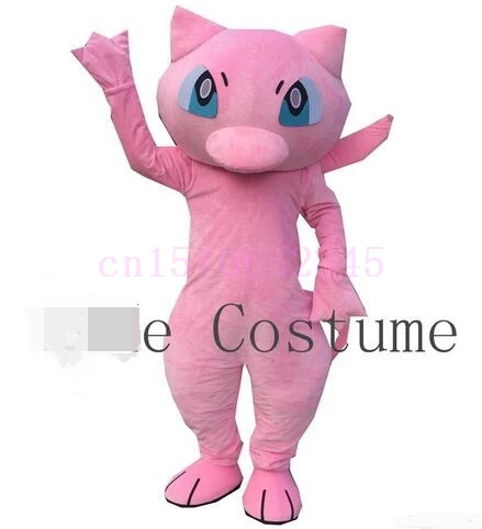 Костюм талисмана Pokemon Go MeW Одежда с героями мультфильмов Нарядное платье на