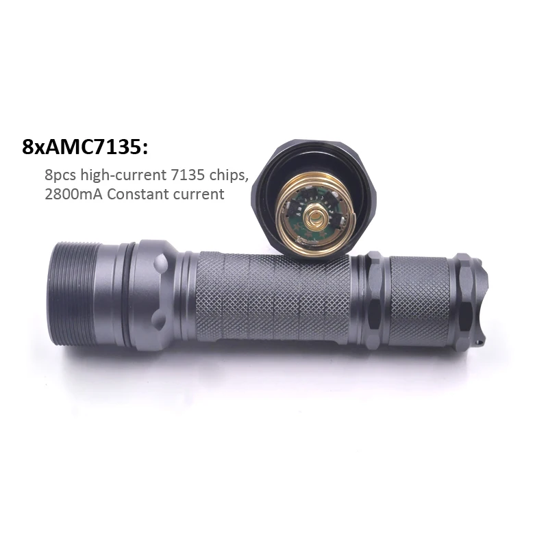 Manta Ray M6 XHP50.2 6500K светодиодный титановый фонарик, DTP медная пластина, 8* AMC7135 драйвер постоянного тока
