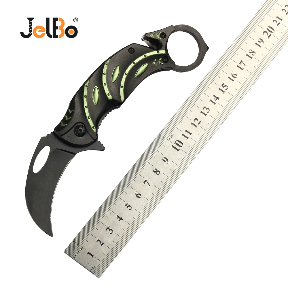 JelBo Karambit портативный складной нож лезвие зеленый/оранжевый дикость Приключения