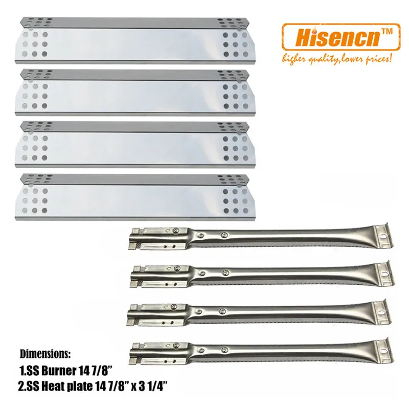 Сменная нержавеющая горелка & SS тепловые пластины для Master Forge 1010037 1010048 Nexgrill 720 0837C