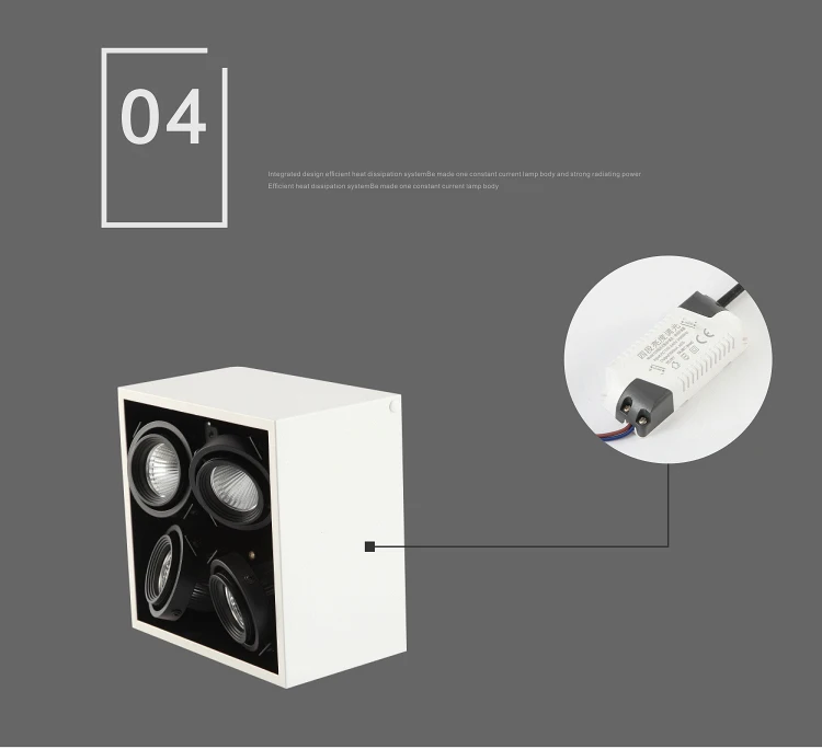 Модная белая черная сетка светодиодная решетка освещения 5 Вт/12 Вт MR16* 4 потолочный светильник без отверстий