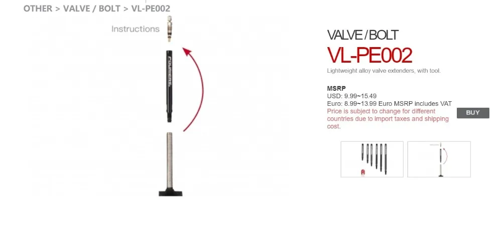 FOURIERS VL-PE002 Велосипед Presta удлинитель клапана 1 комплект = 2 шт велосипед Франция Presta клапан с инструментом 20/30/40/50/60/70