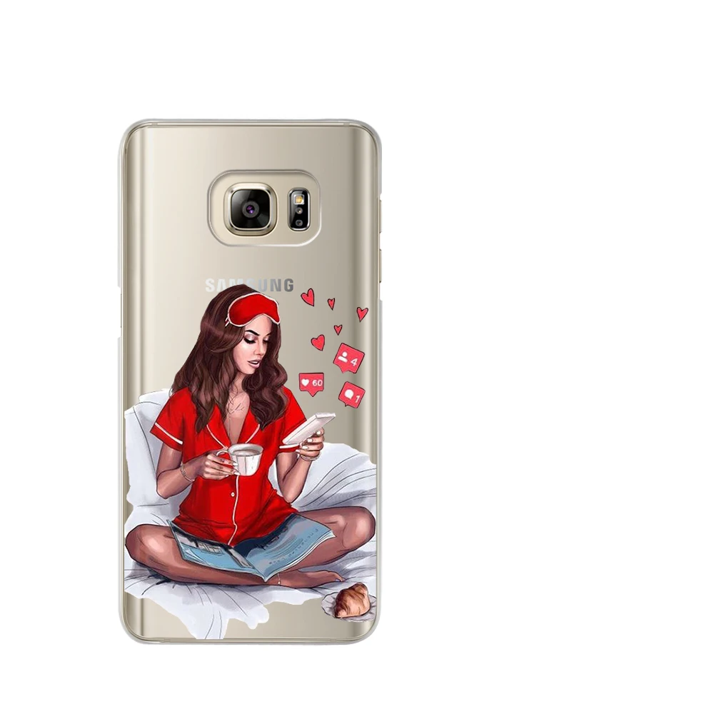 Для Samsung Galaxy S8 чехол для samsung s10 S6 S7 Edge S9 Plus S10 Lite TPU Рождество королева принцесса