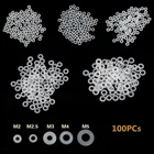 Белая пластиковая нейлоновая шайба M2, 5 M3, M4, M5, M6, M8, 100 шт