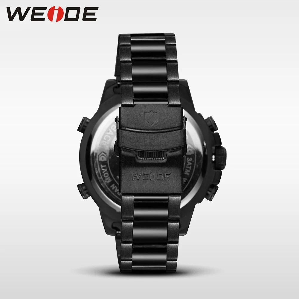 WEIDE мужские спортивные кварцевые часы роскошные бездождевые стальные браслеты с