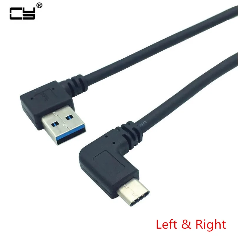 Кабель для синхронизации данных и зарядки с разъемом USB 3 0 Type A 90 градусов левый