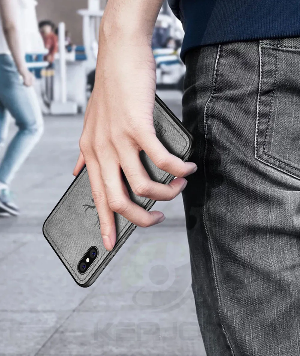 Keajor чехол для телефона для Iphone 7 8 6 6s Plus чехол Классический тканевый бампер мягкая силиконовая рамка задняя крышка для Iphone X Xs чехол для MAX XR