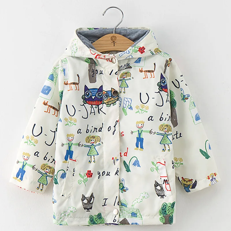 Keelorn Girls Coats 2020 New Spring Fashion Cartoon Fruit Jacket Animals Full Sleeve with Zipper Kids Outerwear Boys Coat 3T-7T | Детская