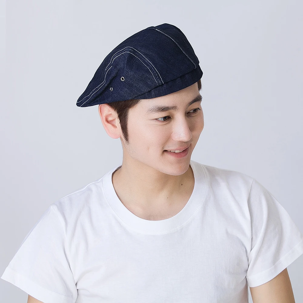 Food Service Wholesale Striped Hats 3 Colors Men Women Chef Work Cooking Wear Kitchen Cafe Bakery Waiter Waitress Forward Cap |