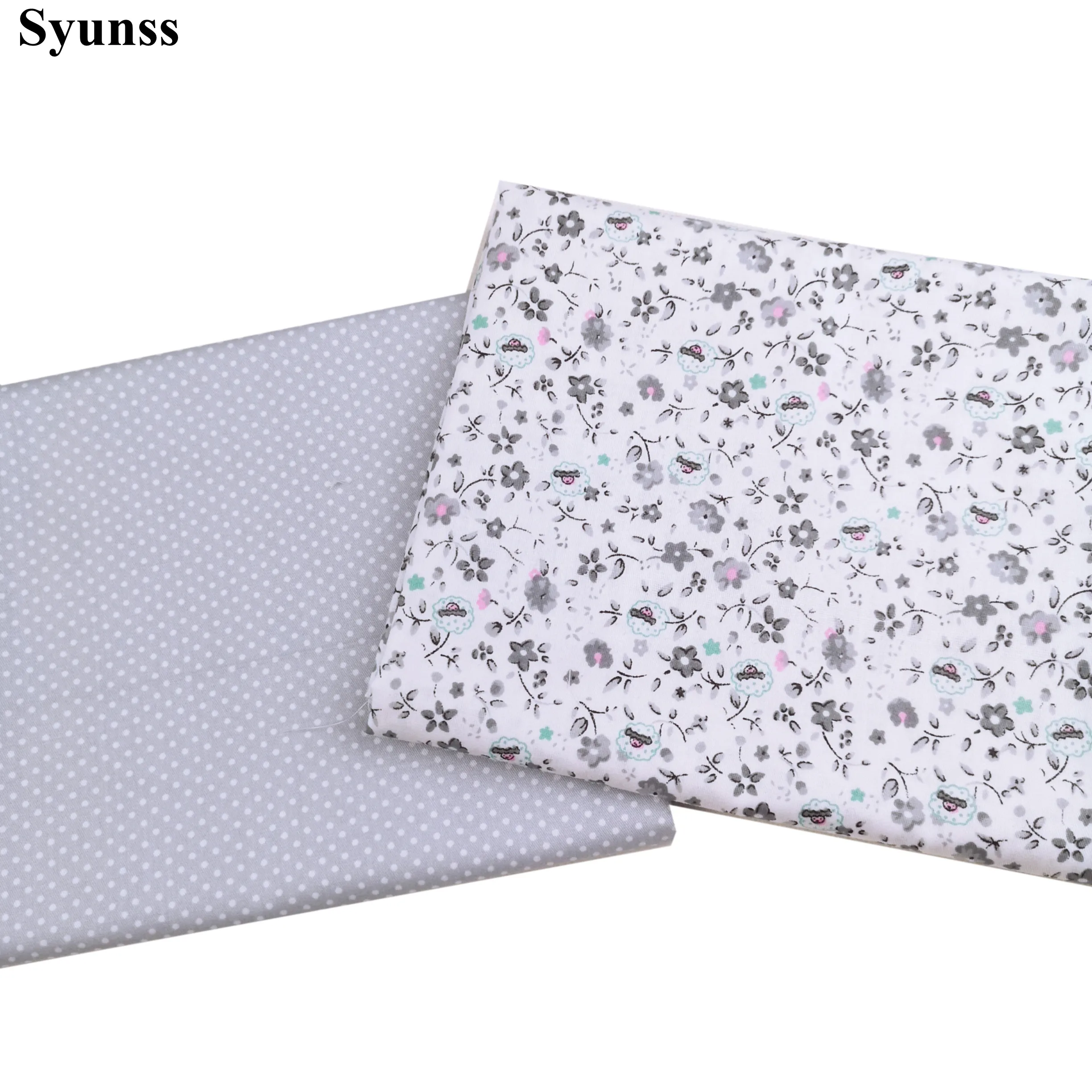 Syunss Diy Лоскутная Ткань для квилтинга детские кроватки подушки платье Шитье Tissus серое платье в горошек с цветочным принтом саржевая хлопковая ткань Tecido