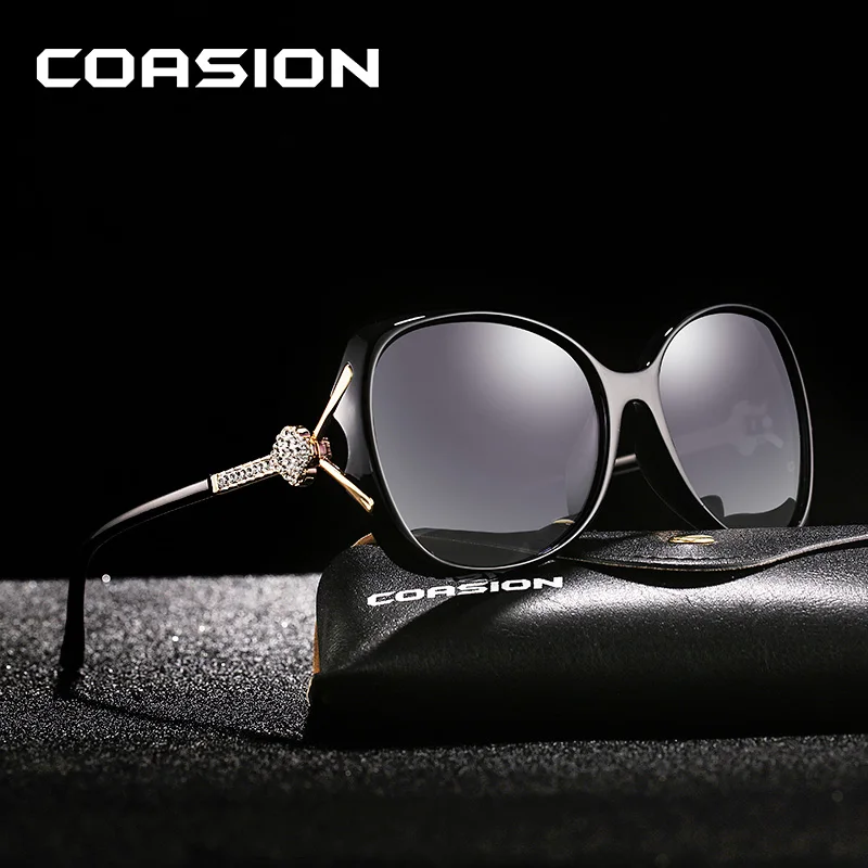 COASION брендовые дизайнерские солнцезащитные очки в большой оправе женские
