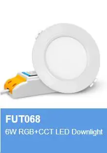 FUT068 Downlight MILIGHT AC100-240 V, 6 Вт, 9 Вт, 12 Вт, 15 Вт, 18 Вт, 25 Вт RGB+ CCT светодиодный светильник водонепроницаемый светодиодный потолочный прожектор FUT061 062 063 064 065 066 068 069 - Испускаемый цвет: FUT068 Downlight