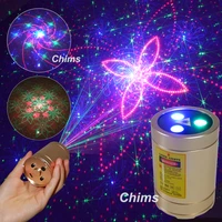 chims mini laser lights portable cordless rechargeable rgb 30 patterns gobo projector outdoor travel camping christmas dj party