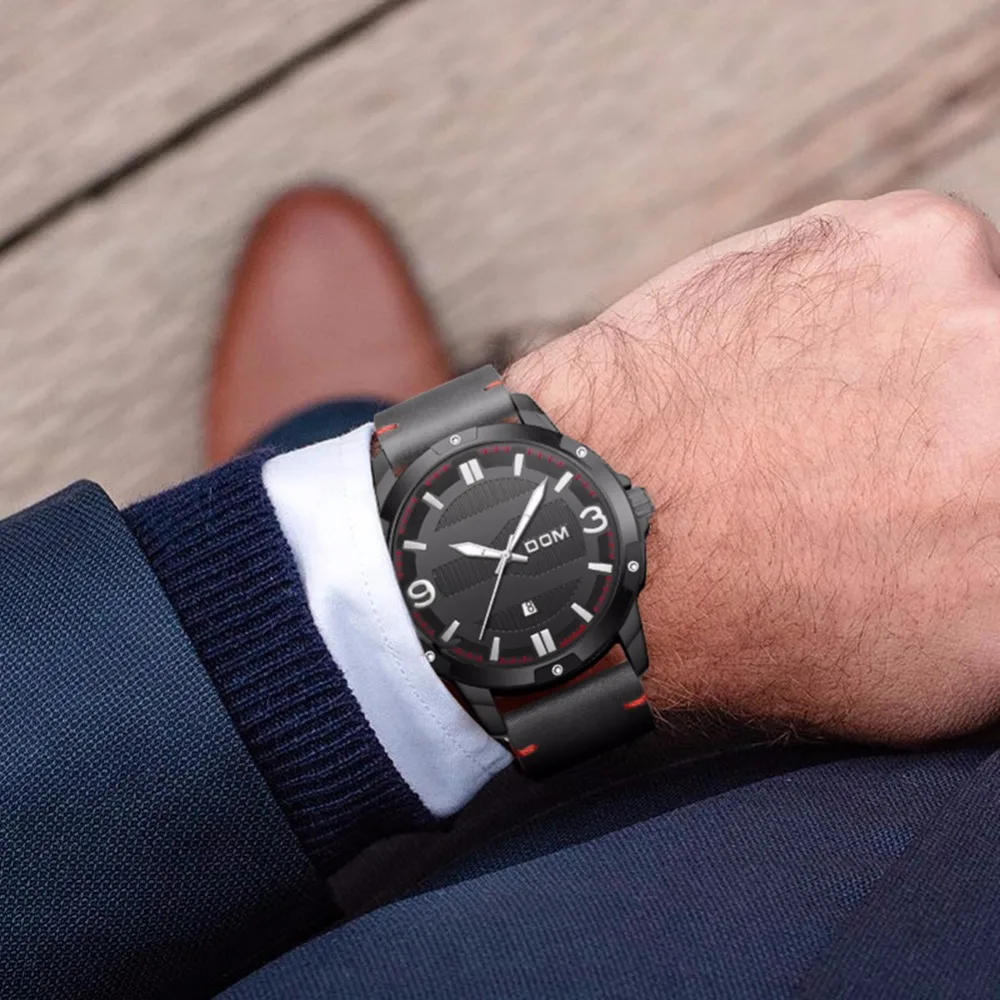 

DOM New Watch Men Sport Quartz Watches Gray Fashion Casual Watches Clearly See Analog Male Clock Luminous Relogio Masculino 2018