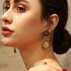 Юран ананас Кристалл Висячие серьги для женщин 2019 горячая Распродажа Бохо Стразы Эффектные серьги модные украшения бижутерия