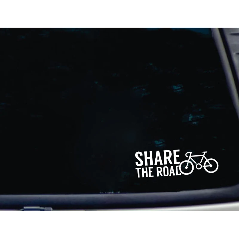 YJZT 16 см * 5 интересный SHARE THE ROAD Черный Серебристый виниловый стикер для автомобиля