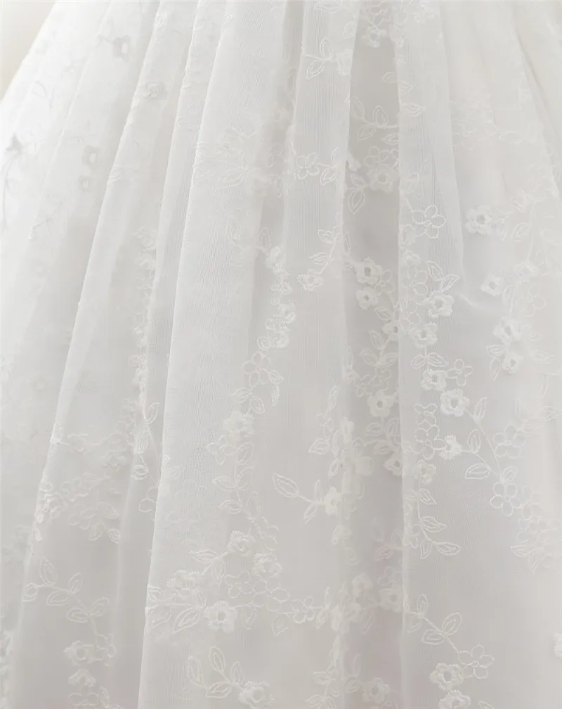 Flower Kids Dresses For Girl Wedding Gown Children's Clothing Long Tulle Prom Dress Lace Communion Costume Clothes | Детская одежда