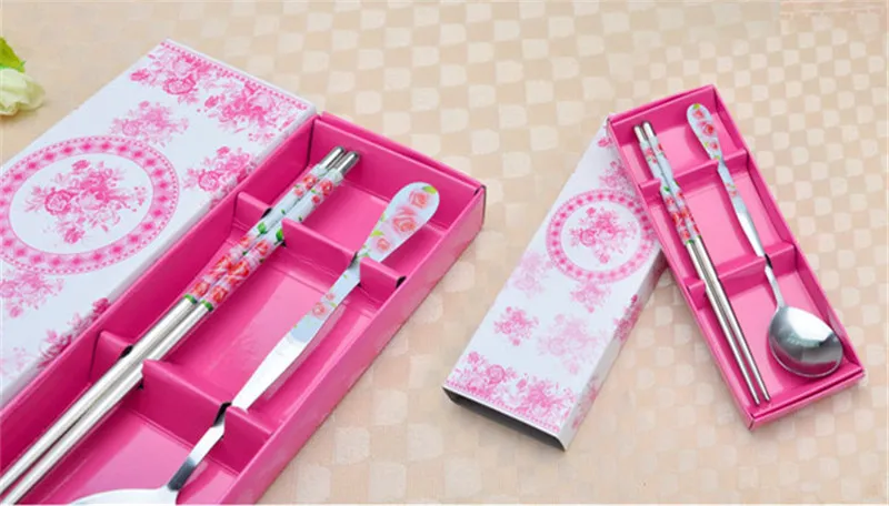 Набор элегантных палочек для еды в китайском стиле с ложкой пара стильных