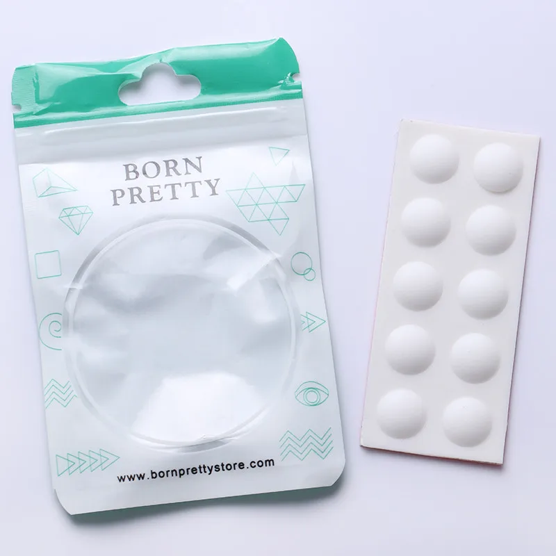 10pcs 10 шт., 25 шт., цветные кнопки BORN PRETTY для ногтей, УФ-Гель-лак, цветной дисплей, этикетка, наклейка, силиконовый клей, инструмент для маникюра, ногтей - Цвет: 10pcs