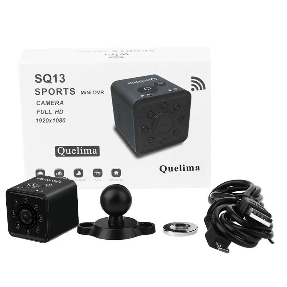 Quelima SQ13 мини 3MP HD 1080 P Автомобильный видеорегистратор WiFi циклическая запись ночного видения камера
