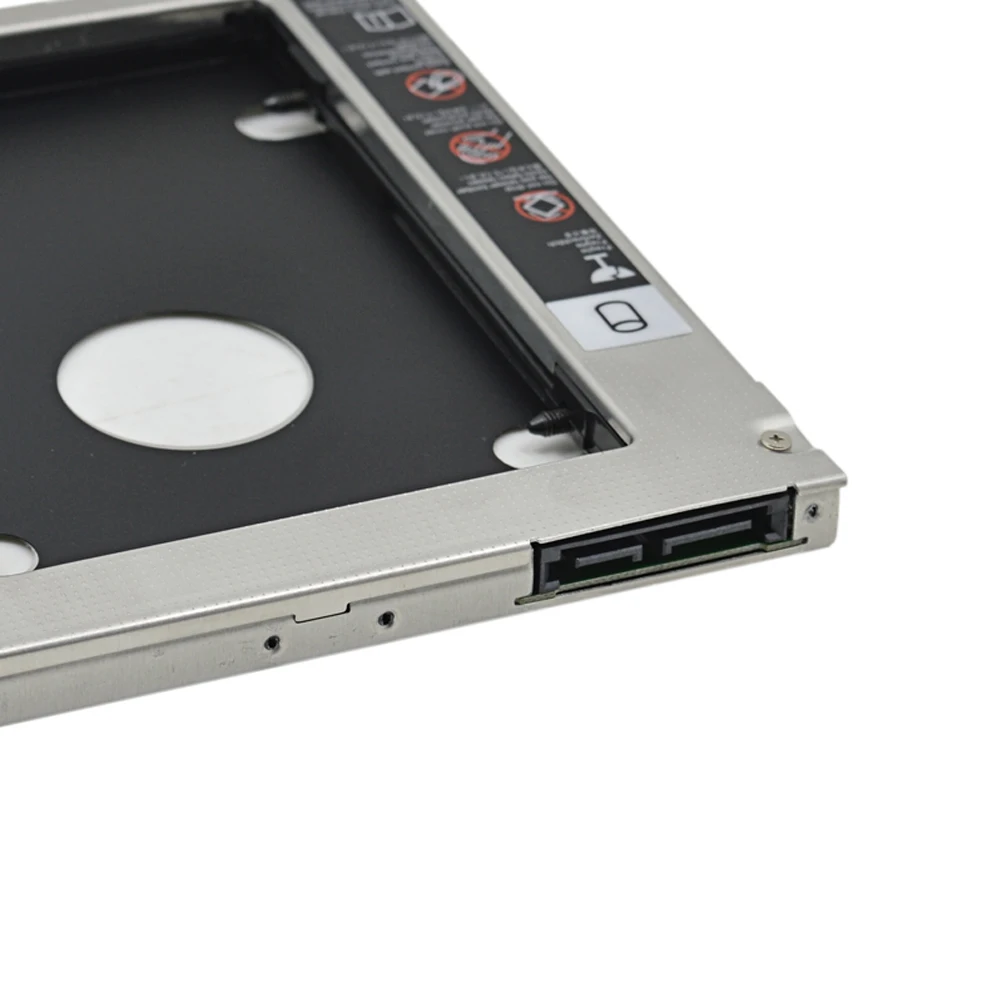 Алюминиевый SATA III 2 й HDD Caddy с двойным светодиодным цветом для 5 дюйма Чехол SSD